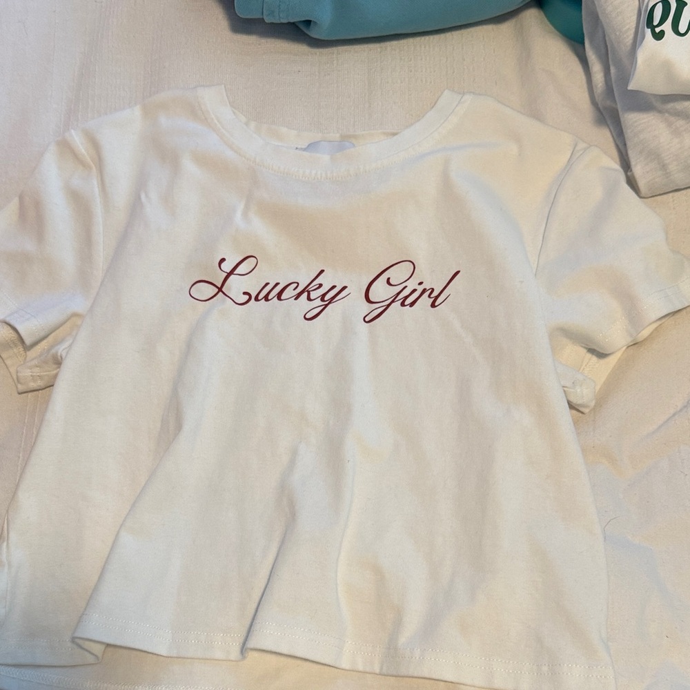 Lucky Girl White T-Shirt